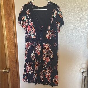 Torrid Floral Black Dress